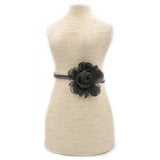 Halsband Rosenblume Choker Gürtel schwarz 1