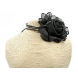 Halsband Rosenblume Choker Gürtel schwarz 2